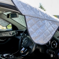 Parasolar pentru protectie parbriz, vara-iarna, 140 x 90 cm, argintiu, Vivo YX-XD02-B